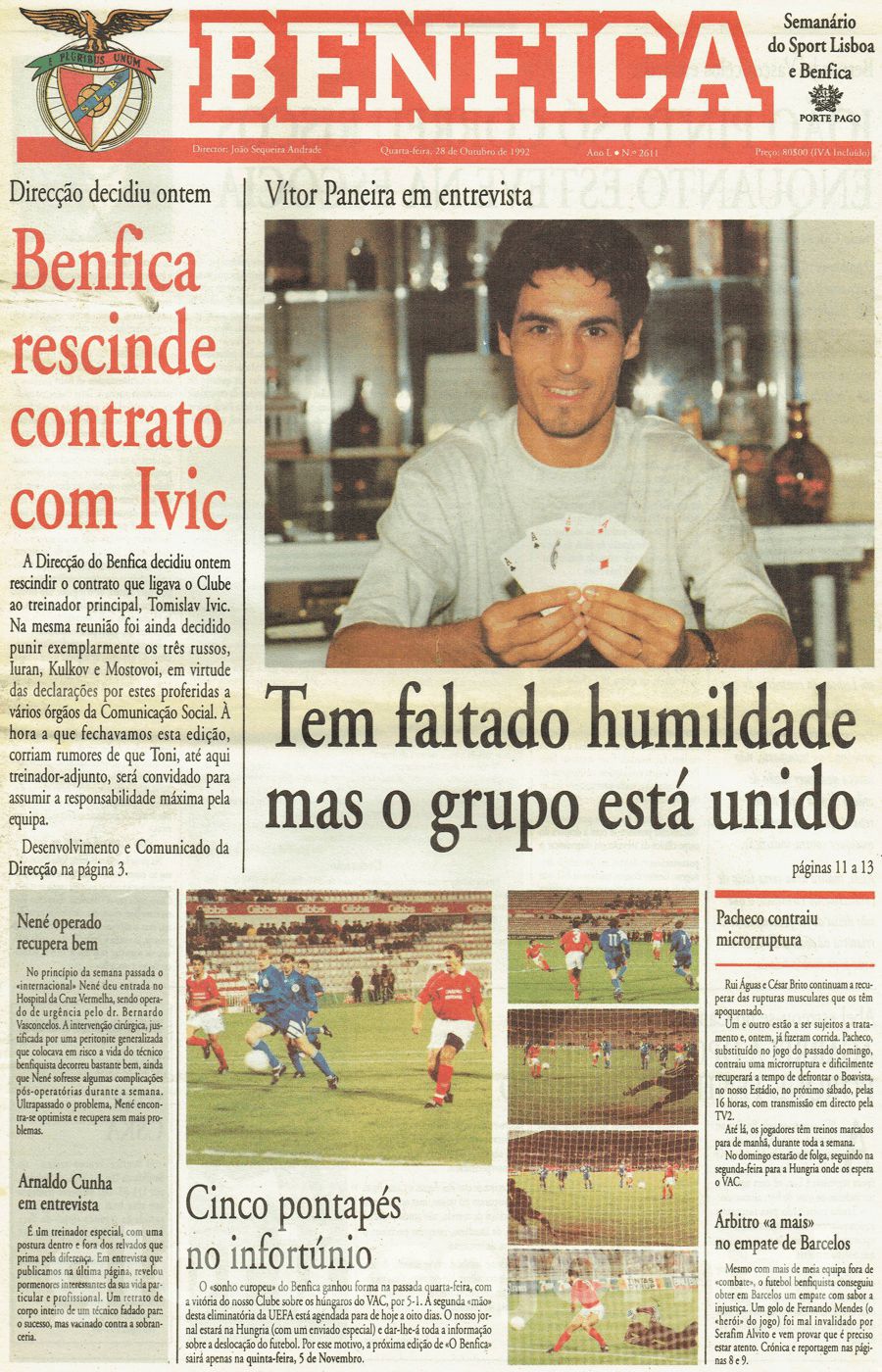 jornal o benfica 2611 1992-10-28